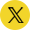 A yellow and black sign with the letter x