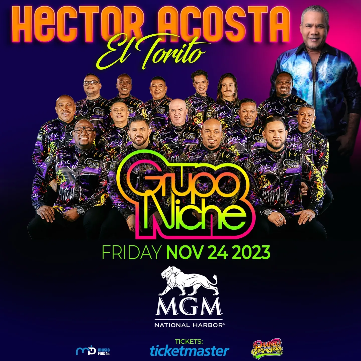 A poster of hector acosta and his group