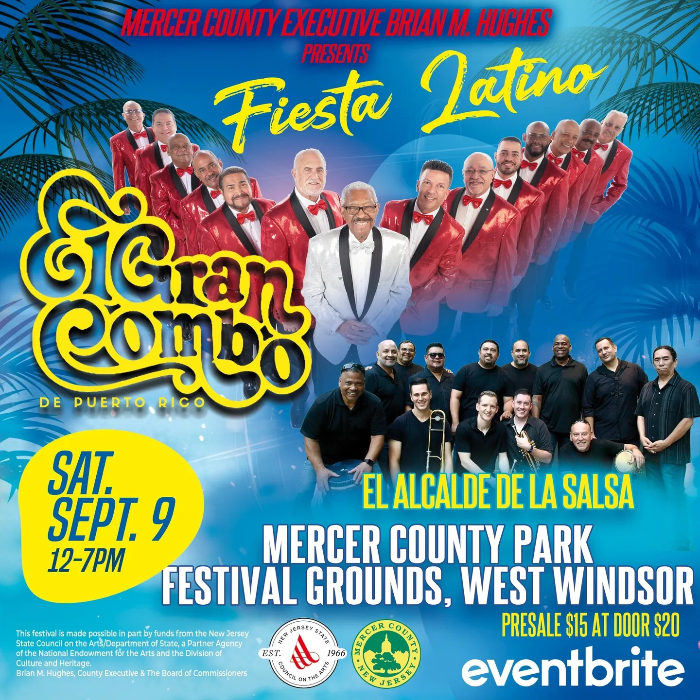 A poster of the el gran combo and fiesta latino.