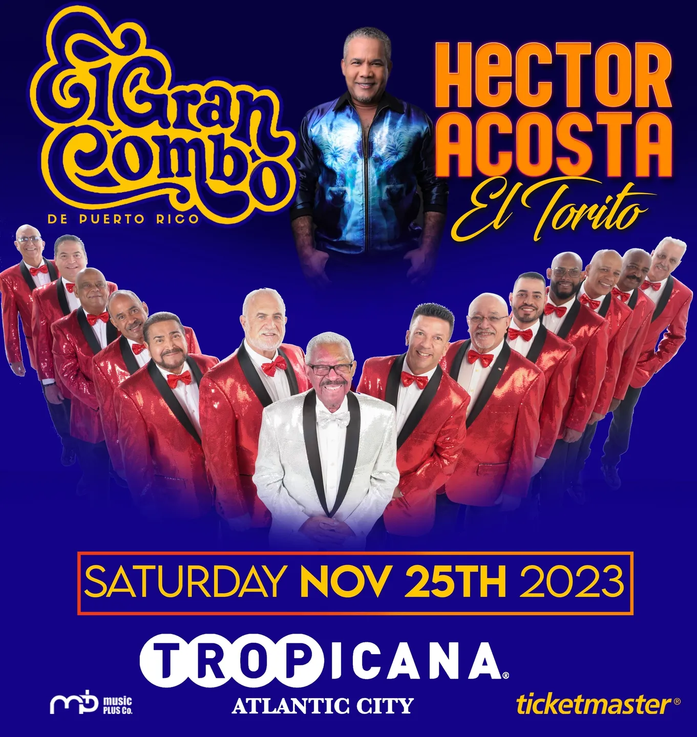 A poster of the el gran combo and hector acosta.