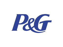 A blue and white logo of procter & gamble.