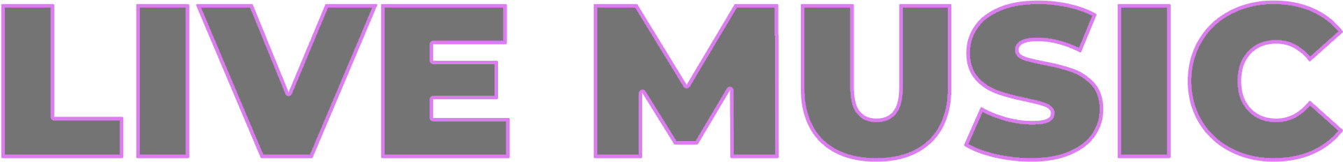 A purple and black letter m on a green background